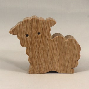 Handmade Wood Toy Lamb Sheep Cutout Unpainted, Paintable, Ready To Paint Freestanding Stackable From My Itty Bitty Animal Collection
