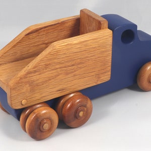 Handmade Wooden Toy Dump Truck, Painted in Your Choice of Colors, From My Easy 5 Truck Fleet Collection