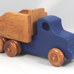 Handmade Wooden Toy Dump Truck, Painted in Your Choice of Colors, From My Easy 5 Truck Fleet Collection