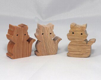 Handmade Wooden Kitten Toy: Unfinished Wood Cat Cutout