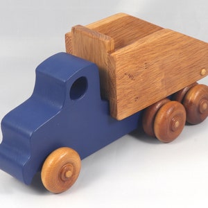 Handmade Wooden Toy Dump Truck, Painted in Your Choice of Colors, From My Easy 5 Truck Fleet Collection