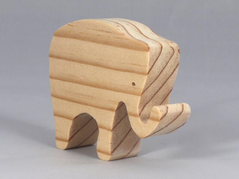Toy Elephant Cutout Handmade Unfinished Unpainted Ready to Paint For Crafts Or Toys From My Itty Bitty Animal Collection