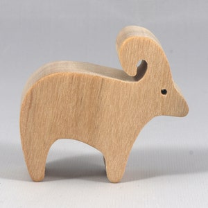 Handmade wooden toy ram sheep cutout unfinished, unpainted, freestanding, and stackable from my Itty Bitty Animal Collection