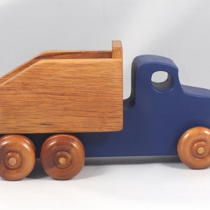 Handmade Wooden Toy Dump Truck, Painted in Your Choice of Colors, From My Easy 5 Truck Fleet Collection