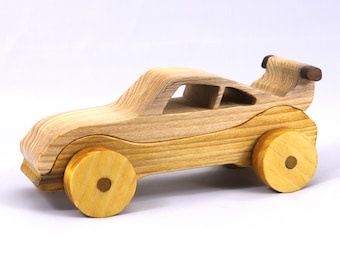 Wooden Toy Car: Shellac Finished, Speedy Wheels Collection