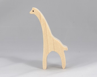 Handmade Wooden Toy Giraffe: Unfinished Miniature Animal Cutout