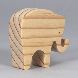 Toy Elephant Cutout Handmade Unfinished Unpainted Ready to Paint For Crafts Or Toys From My Itty Bitty Animal Collection