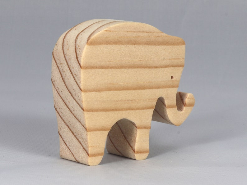 Toy Elephant Cutout Handmade Unfinished Unpainted Ready to Paint For Crafts Or Toys From My Itty Bitty Animal Collection
