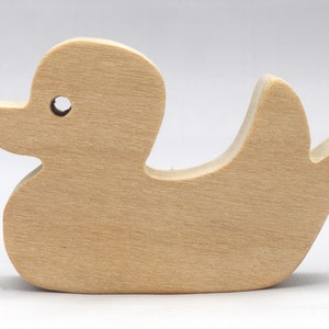 Unfinished Wooden Duck Cutout - Stackable Animal Toy