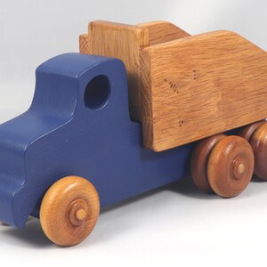 Handmade Wooden Toy Dump Truck, Painted in Your Choice of Colors, From My Easy 5 Truck Fleet Collection