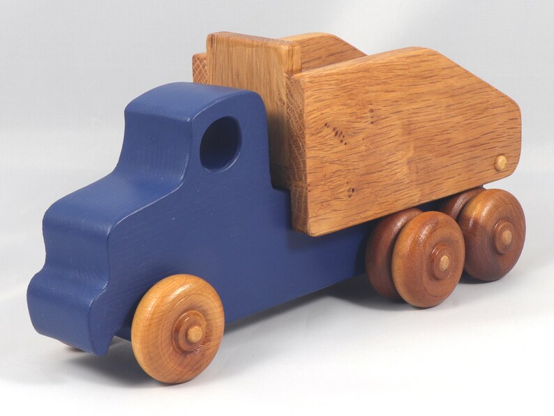 Handmade Wooden Toy Dump Truck, Painted in Your Choice of Colors, From My Easy 5 Truck Fleet Collection