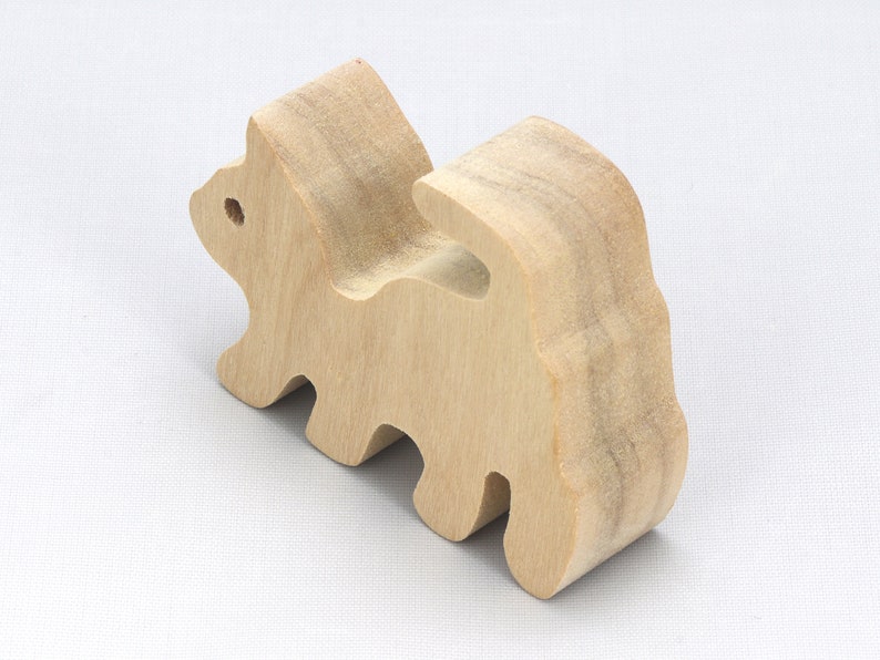 Handmade Wood Toy Kitten Cutout Stackable Unfinished Ready To Paint From My Itty Bitty Animal Collection