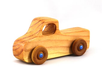 Wooden Toy Truck: Shellac Finish, Made In The USA