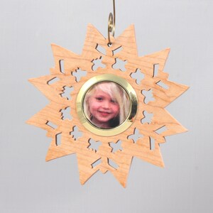 Handmade Wood Photo Ornament You Can Personalize With Your Photo of Choice