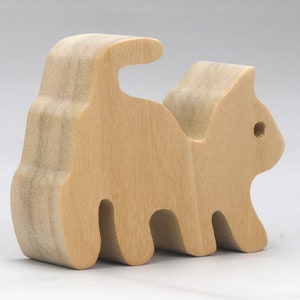 Handmade Wood Toy Kitten Cutout Stackable Unfinished Ready To Paint From My Itty Bitty Animal Collection