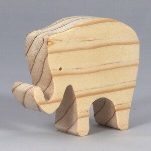 Toy Elephant Cutout Handmade Unfinished Unpainted Ready to Paint For Crafts Or Toys From My Itty Bitty Animal Collection