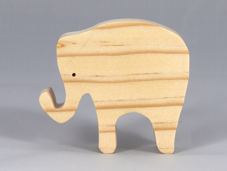 Toy Elephant Cutout Handmade Unfinished Unpainted Ready to Paint For Crafts Or Toys From My Itty Bitty Animal Collection