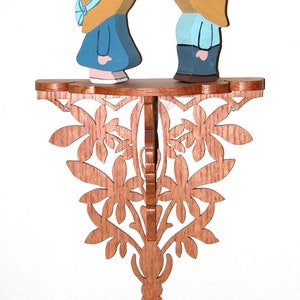 Handmade Wood Blue Dutch Farm Boy and Girl Figurines Hand Painted Knick Knack Country Farmhouse Home Decor