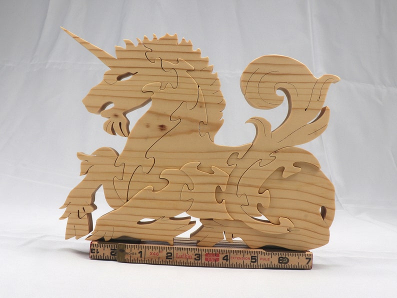 Handmade Wooden Unicorn Fantasy Animal Puzzle