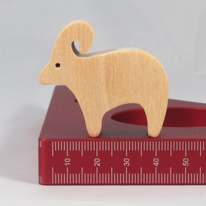 Handmade wooden toy ram sheep cutout unfinished, unpainted, freestanding, and stackable from my Itty Bitty Animal Collection