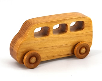 Handmade Wooden Toy Minivan: Made in the USA
