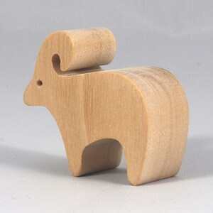 Handmade wooden toy ram sheep cutout unfinished, unpainted, freestanding, and stackable from my Itty Bitty Animal Collection