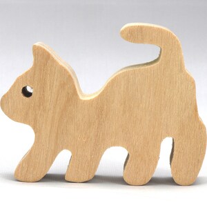Handmade Wood Toy Kitten Cutout Stackable Unfinished Ready To Paint From My Itty Bitty Animal Collection