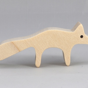 Handmade Wood Toy Fox Cutout Unfinished Freestanding Stackable Ready to Paint from My Itty Bitty Animal Collection