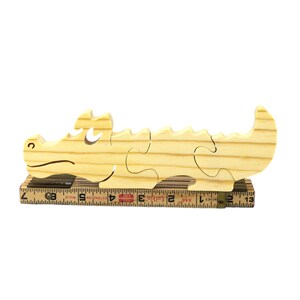 Simple Three Piece Baby Alligator Puzzle Handmade And Finished