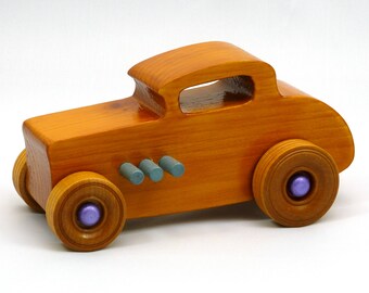 Handmade Wooden Toy Car: Hot Rod '32 Deuce Coupe