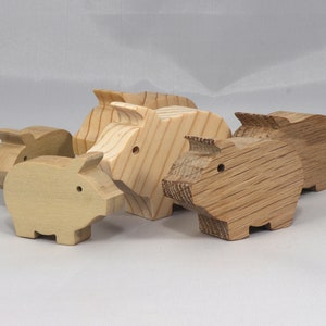 Wooden Toy Pig Cutout: Unfinished, Ready To Paint