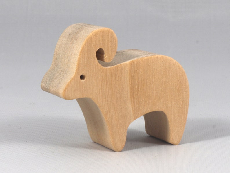 Handmade wooden toy ram sheep cutout unfinished, unpainted, freestanding, and stackable from my Itty Bitty Animal Collection