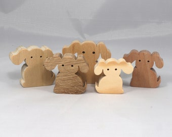 Handmade Wooden Toy Puppy Cutout: Unfinished