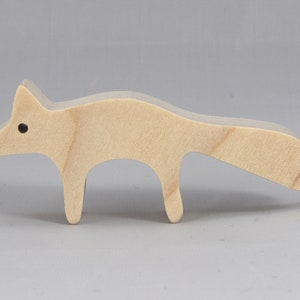 Handmade Wood Toy Fox Cutout Unfinished Freestanding Stackable Ready to Paint from My Itty Bitty Animal Collection