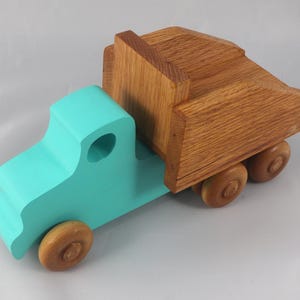 Handmade Wooden Toy Dump Truck, Painted in Your Choice of Colors, From My Easy 5 Truck Fleet Collection