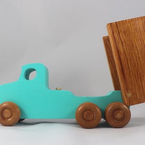 Handmade Wooden Toy Dump Truck, Painted in Your Choice of Colors, From My Easy 5 Truck Fleet Collection