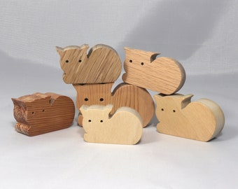 Wood Cat Cutout: Unfinished for Crafts or Toys