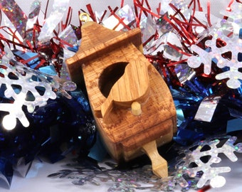 Wooden Miniature Birdhouse Ornament