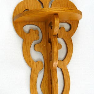 Victorian Style Fretwork Wall Shelves Handmade From Select Grade Hardwood And Hand Finished With Satin Polyurethane And Sold As A Pair