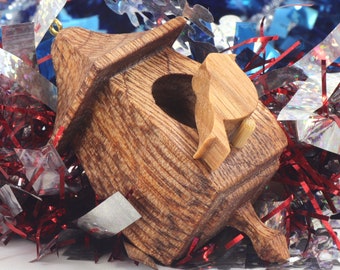 Wooden Miniature Birdhouse Ornament