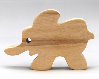 Wooden Toy Baby Elephant Cutout Handmade Unfinished Stackable For Kids Of All Ages From My Itty Bitty Animal Collection