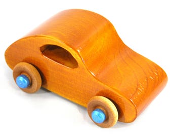 Wooden Toy Car: Shellac Finish, Made In The USA