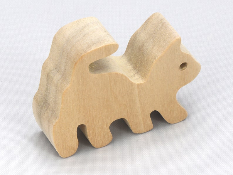 Handmade Wood Toy Kitten Cutout Stackable Unfinished Ready To Paint From My Itty Bitty Animal Collection