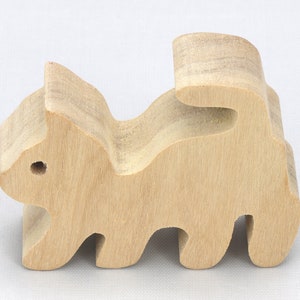 Handmade Wood Toy Kitten Cutout Stackable Unfinished Ready To Paint From My Itty Bitty Animal Collection