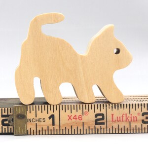 Handmade Wood Toy Kitten Cutout Stackable Unfinished Ready To Paint From My Itty Bitty Animal Collection