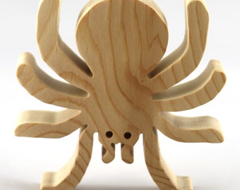 Halloween Spider Cutout Unfinished Wood Paintable Freestanding for Toys, Crafts, or Decoration
