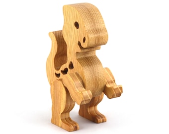 Handmade Wooden Baby Dinosaur Figurine: Buddies Dinos Collection