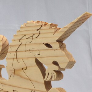 Handmade Wooden Unicorn Fantasy Animal Puzzle