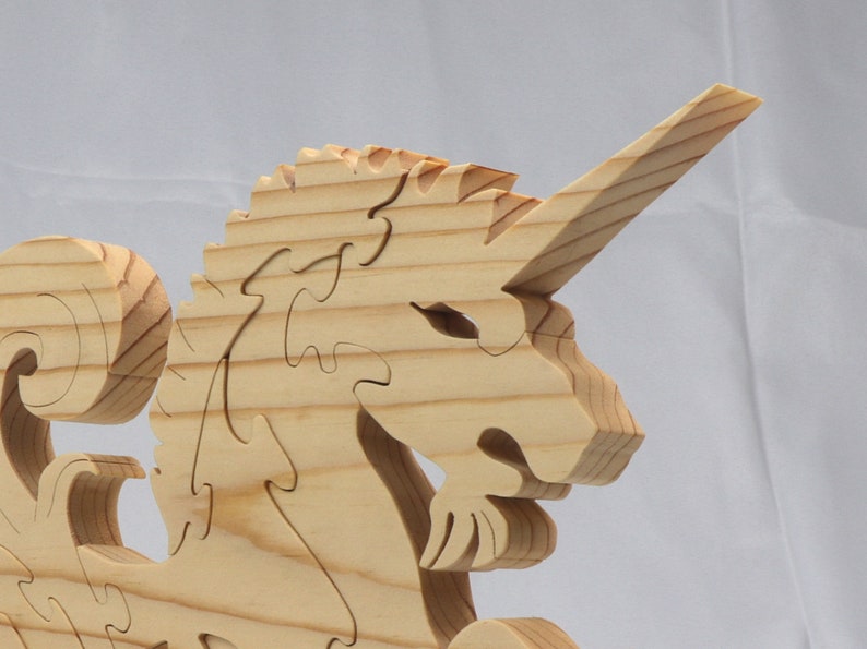 Handmade Wooden Unicorn Fantasy Animal Puzzle