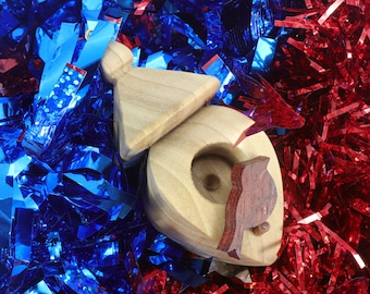 Wooden Miniature Birdhouse Ornament